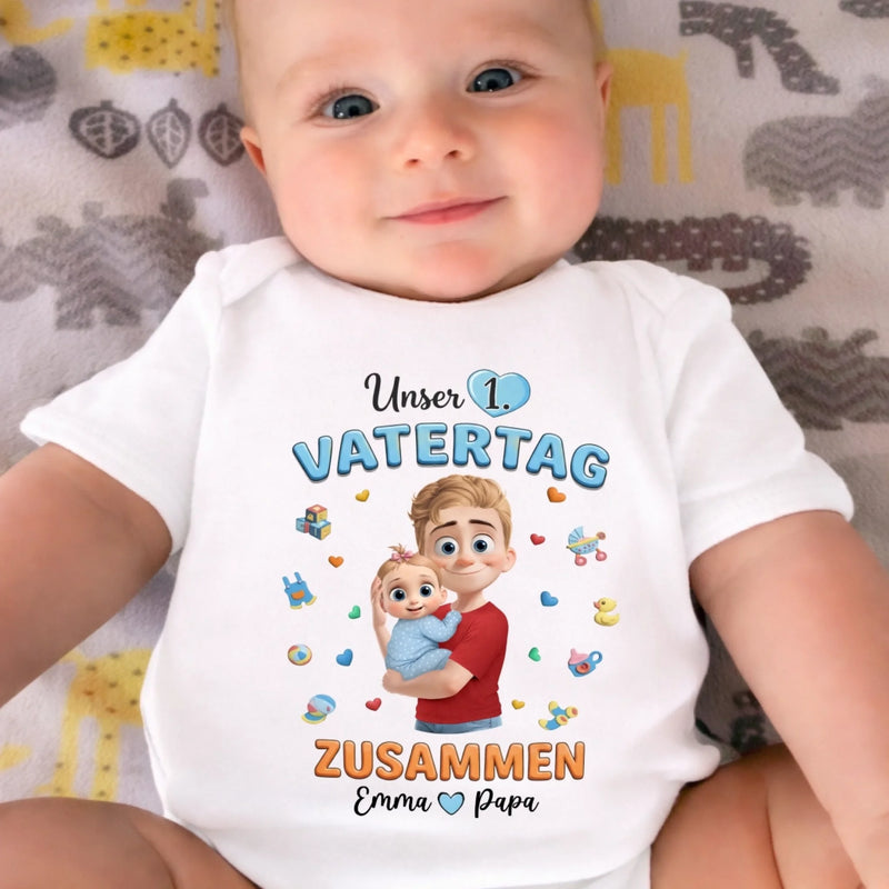 Personalisierte Babybody – Geschenk zum ersten Vatertag – Unser erster Vatertag mit dir