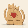 Personalisiertes Holzpuzzle – Geschenk für Paare – Du bist das Schnurren zu meinem Miau