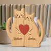 Personalisiertes Holzpuzzle – Geschenk für Paare – Du bist das Schnurren zu meinem Miau