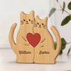 Personalisiertes Holzpuzzle – Geschenk für Paare – Du bist das Schnurren zu meinem Miau