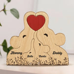 Personalisiertes Holzpuzzle – Geschenk für Familie – Die Familie ist das Wichtigste