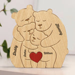 Personalisiertes Holzpuzzle – Geschenk für Familie – Wir sind eine wunderschöne Familie