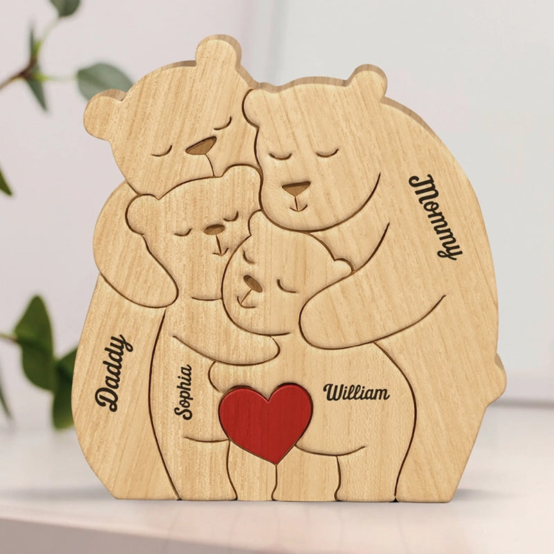 Personalisiertes Holzpuzzle – Geschenk für Familie – Wir sind eine wunderschöne Familie