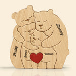Personalisiertes Holzpuzzle – Geschenk für Familie – Wir sind eine wunderschöne Familie