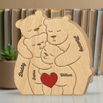 Personalisiertes Holzpuzzle – Geschenk für Familie – Wir sind eine wunderschöne Familie