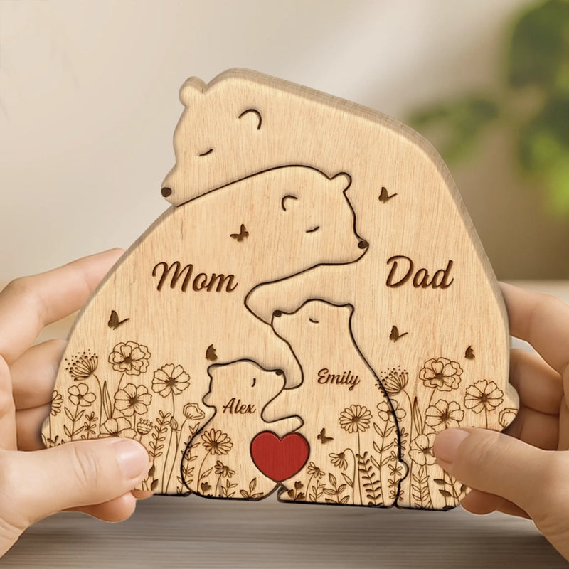 Personalisiertes Holzpuzzle – Geschenk für Familie – Ihre Liebe hat uns geschaffen