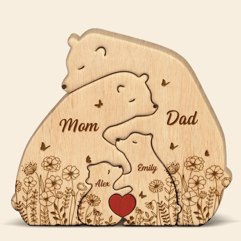 Personalisiertes Holzpuzzle – Geschenk für Familie – Ihre Liebe hat uns geschaffen
