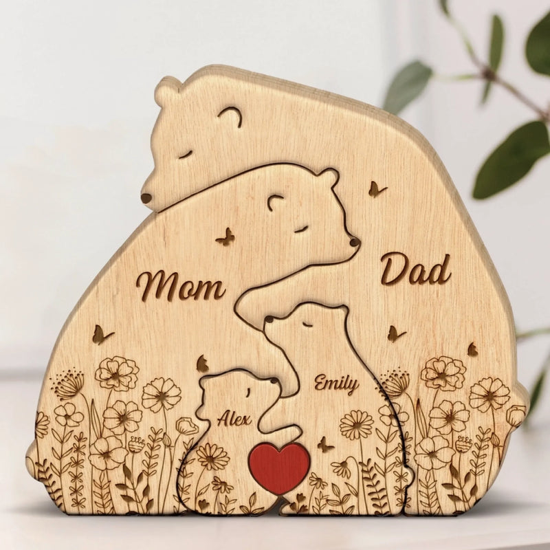 Personalisiertes Holzpuzzle – Geschenk für Familie – Ihre Liebe hat uns geschaffen
