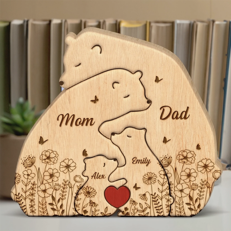 Personalisiertes Holzpuzzle – Geschenk für Familie – Ihre Liebe hat uns geschaffen