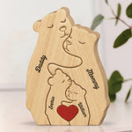 Personalisiertes Holzpuzzle – Geschenk für Familie – Ich liebe meine Familie