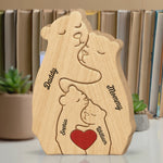 Personalisiertes Holzpuzzle – Geschenk für Familie – Ich liebe meine Familie