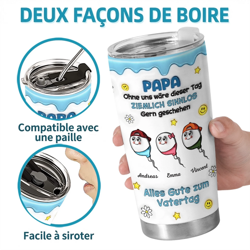 Personalisierter Becher – Vatertagsgeschenke für Papa, Pappi – Ohne Uns Wäre Ziemlich Sinnlos