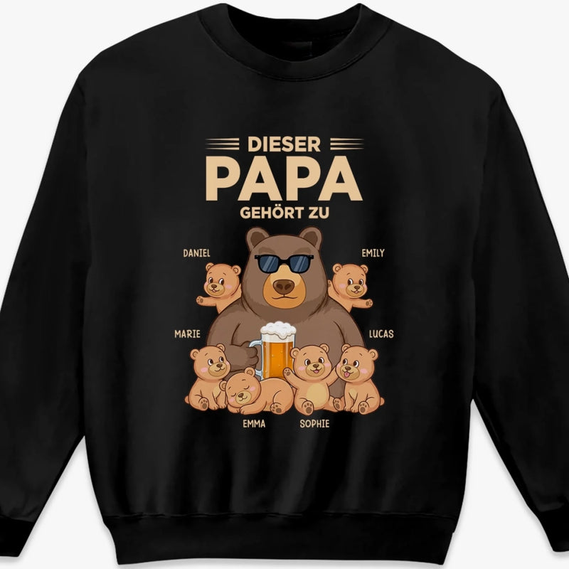 Personalisiertes Unisex-T-Shirt – Geschenk für Opa – Dieser Papa ist unserer