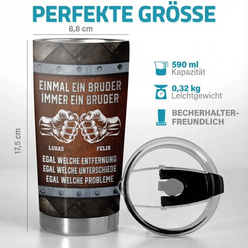 Personalisierter Becher – Geschenk für Bruder – Ein Band fürs Leben