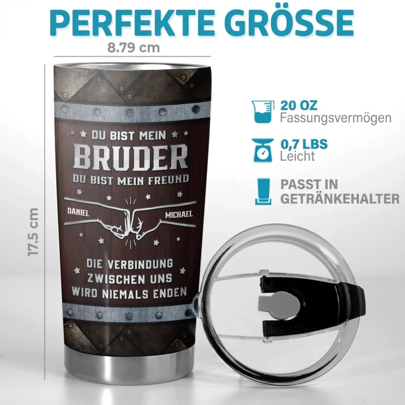 Personalisierter Becher – Geschenk für Bruder – Mein Bruder, mein bester Freund