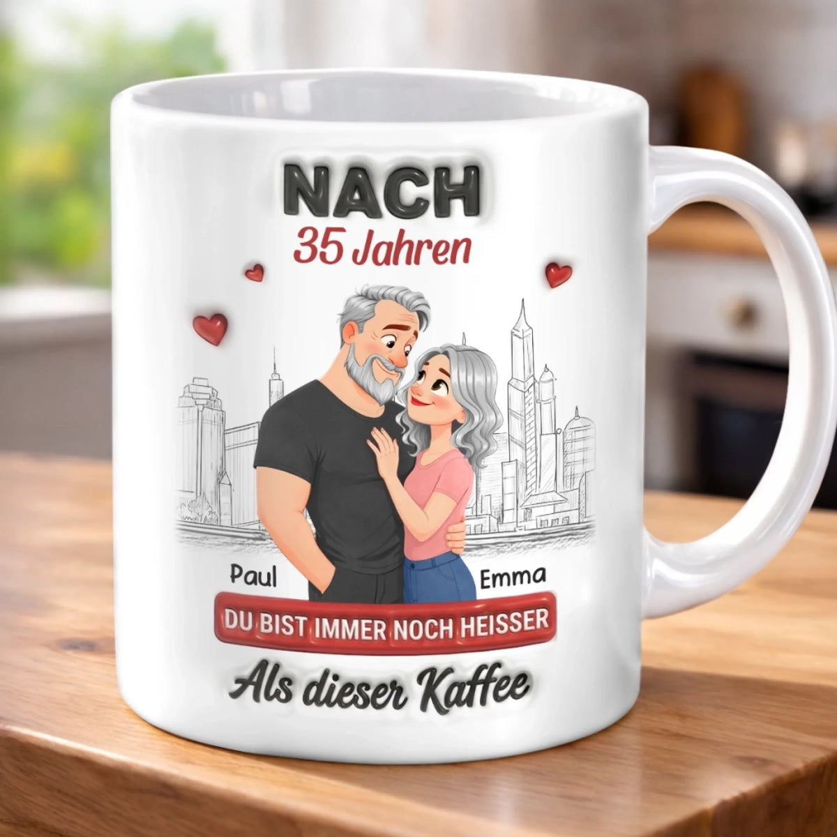 Personalisierte Tasse – Geschenk für Paar – Immer noch heißer als Kaffee
