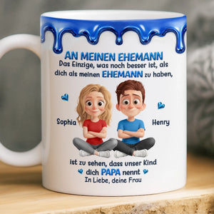 Personalisierte Tasse – Geschenk für Paar – Mein Mann, mein Papa, mein Alles