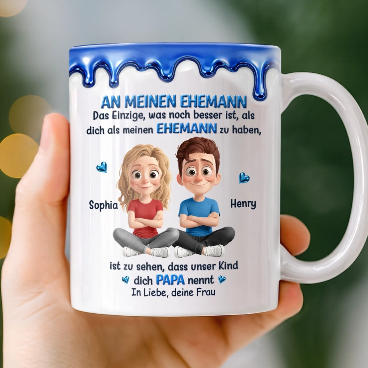 Personalisierte Tasse – Geschenk für Paar – Mein Mann, mein Papa, mein Alles