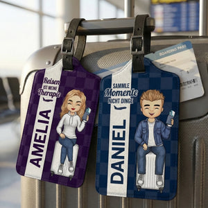 Personalisierter Gepäckanhänger – Geschenk für Reisende – Reisen Ist Meine Therapie