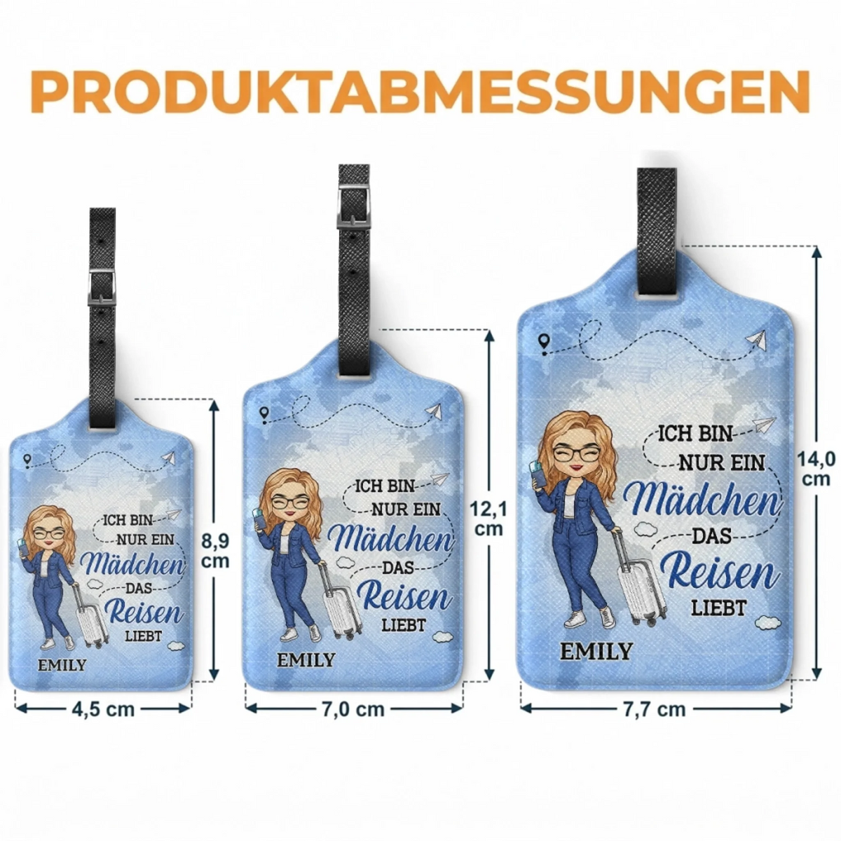 Personalisierter Gepäckanhänger – Geschenk für Reisende – Der Himmel Ruft Und Ich Muss Gehen