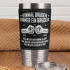 Personalisierter Thermobecher mit Lederhülle – Geschenk für Bruder – Ein Bruder für immer