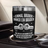 Personalisierter Thermobecher mit Lederhülle – Geschenk für Bruder – Ein Bruder für immer