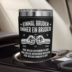 Personalisierter Thermobecher mit Lederhülle – Geschenk für Bruder – Ein Bruder für immer