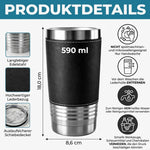 Personalisierter Thermobecher mit Lederhülle – Geschenk für Bruder – Ein Bruder für immer