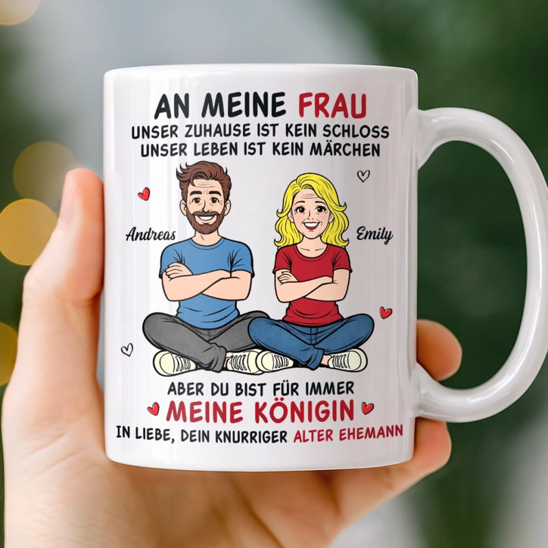 Personalisierte Tasse – Geschenk für Paar –  Dein Knurriger Alter Ehemann