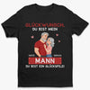 Personalisiertes Unisex-T-Shirt – Geschenk für Paar – Du bist mein Glück