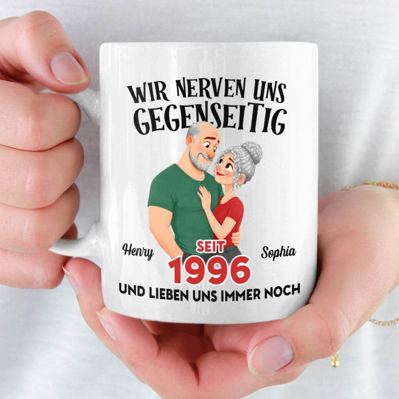 Personalisierte Tasse – Geschenk für Paar – Wir Nerven Uns Gegenseitig