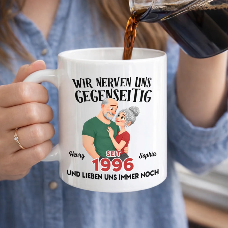 Personalisierte Tasse – Geschenk für Paar – Wir Nerven Uns Gegenseitig