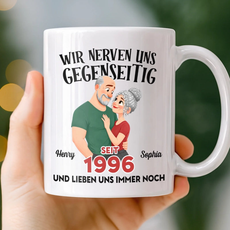 Personalisierte Tasse – Geschenk für Paar – Wir Nerven Uns Gegenseitig