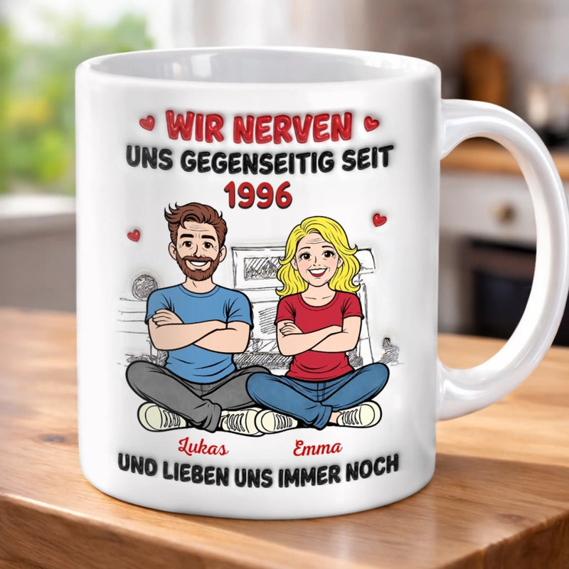Personalisierte Tasse – Geschenk für Paar – Wir Nerven Uns Und Lieben Uns