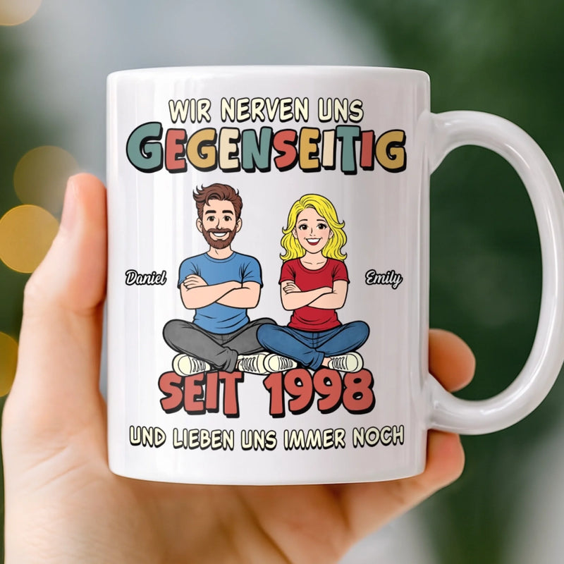 Personalisierte Tasse – Geschenk für Paar – Wir Nerven Uns, Aber Es Passt