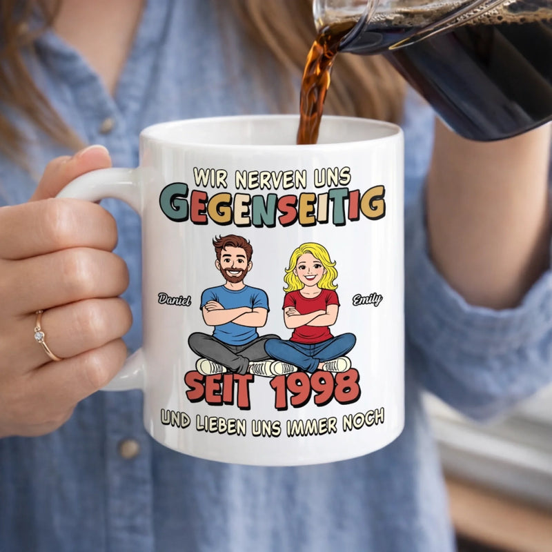 Personalisierte Tasse – Geschenk für Paar – Wir Nerven Uns, Aber Es Passt