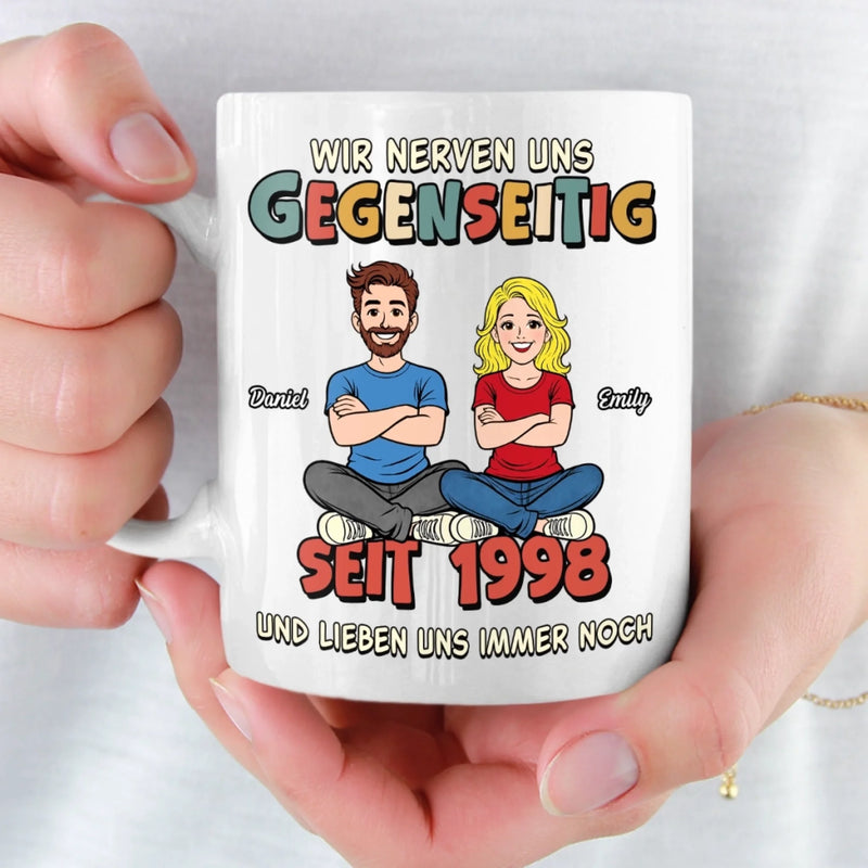Personalisierte Tasse – Geschenk für Paar – Wir Nerven Uns, Aber Es Passt