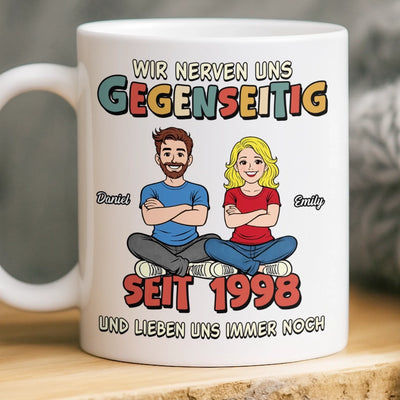 Personalisierte Tasse – Geschenk für Paar – Wir Nerven Uns, Aber Es Passt