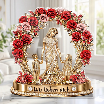 Personalisierte Acrylplakette – Muttertagsgeschenk für Mama, Oma - Wir Lieben Dich Am Allermeisten