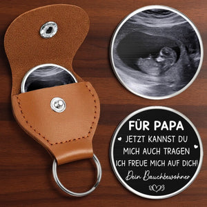 Personalisierter Taschenknuddler mit Foto – Geschenke Für Neue Papa – Bald Trägst Du Mich