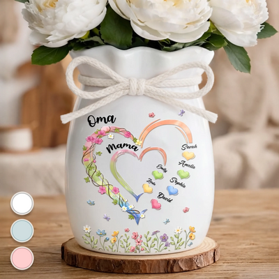 Personalisierte Blumenvase mit Seil – Muttertagsgeschenk für Mama, Oma – Diese Mama ist die Beste