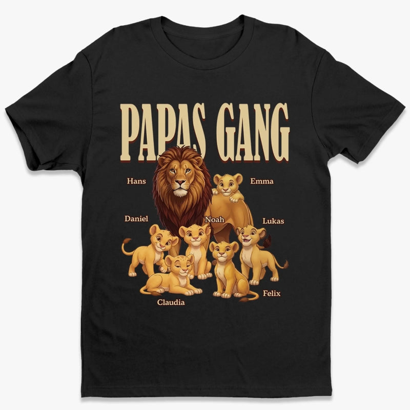 Personalisiertes Unisex-T-Shirt – Geschenk für Opa, Papa – Die Gang von Papa