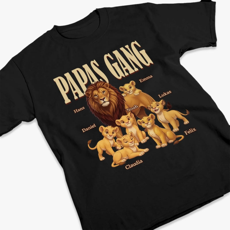 Personalisiertes Unisex-T-Shirt – Geschenk für Opa, Papa – Die Gang von Papa