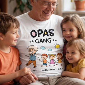 Personalisiertes Unisex-T-Shirt – Geschenk für Opa, Oma – Die Gang von Opa