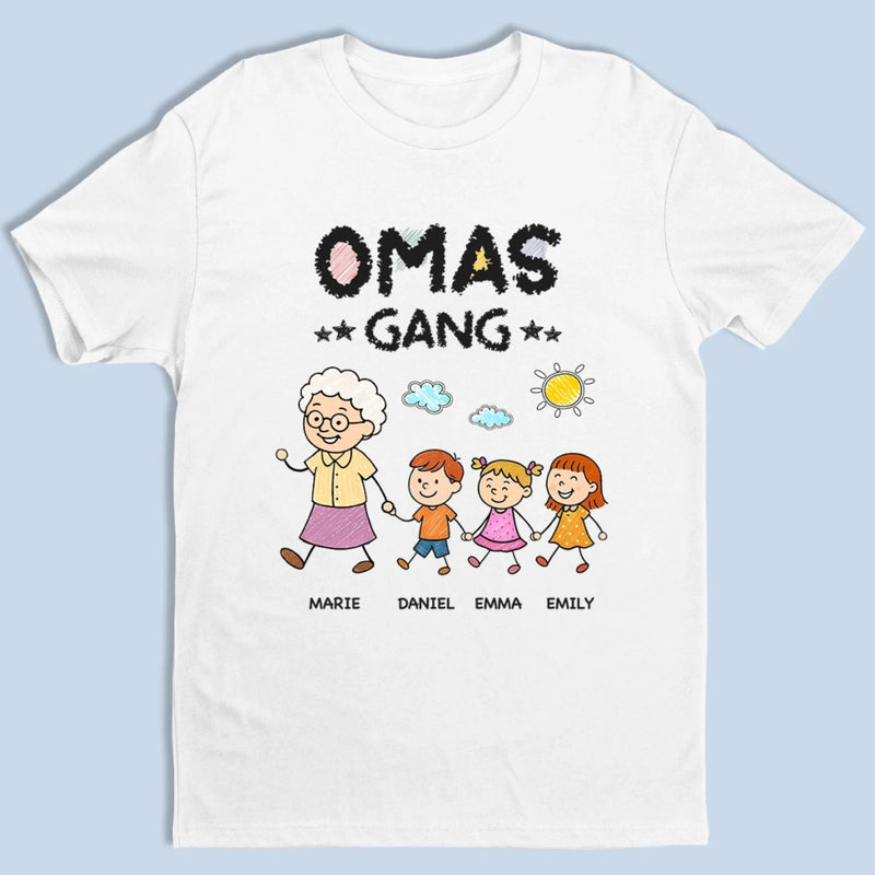Personalisiertes Unisex-T-Shirt – Geschenk für Opa, Oma – Die Gang von Opa