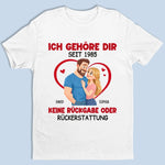 Personalisiertes Unisex-T-Shirt – Geschenk Für Paar – Ich Gehöre Nur Dir