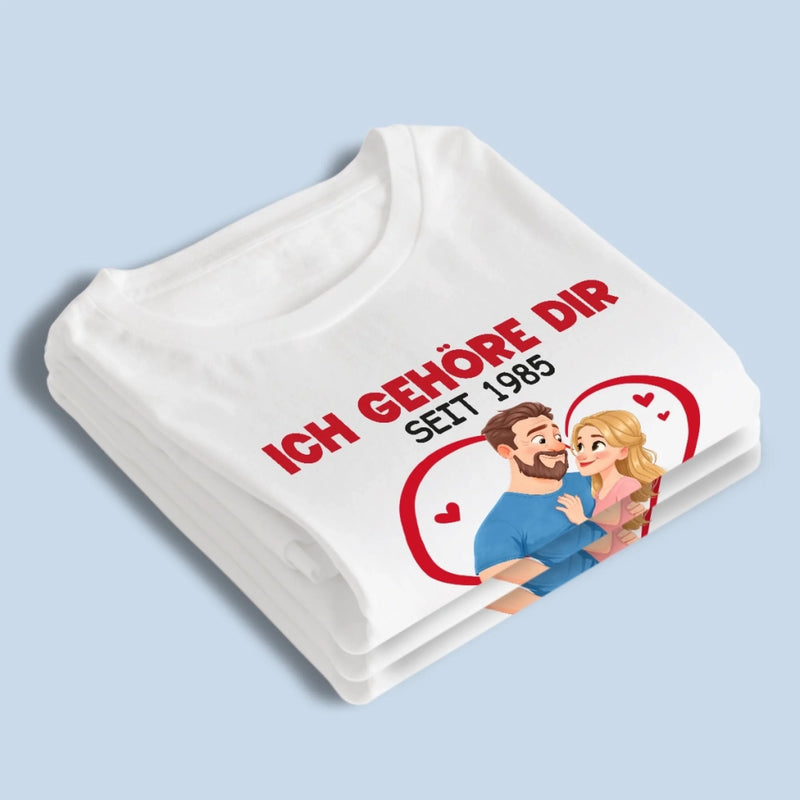 Personalisiertes Unisex-T-Shirt – Geschenk Für Paar – Ich Gehöre Nur Dir