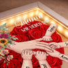 Personalisierter Blumen-Shadowbox - Geschenke Für Mama, Oma - Wir Lieben Dich