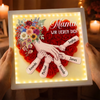 Personalisierter Blumen-Shadowbox - Geschenke Für Mama, Oma - Wir Lieben Dich