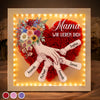 Personalisierter Blumen-Shadowbox - Geschenke Für Mama, Oma - Wir Lieben Dich